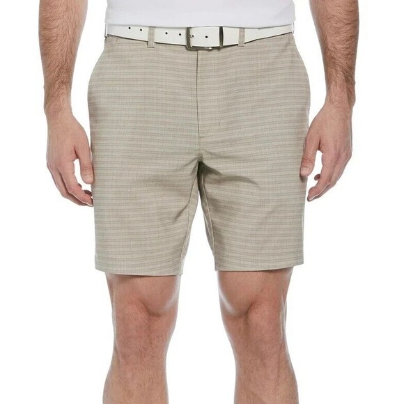 PGA TOUR Men's Stretch Striped 8" Golf Shorts Moisture Wicking Chinchilla 30 - Picture 1 of 1
